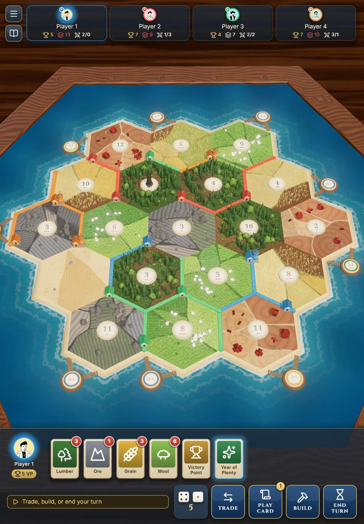 A game on a tablet